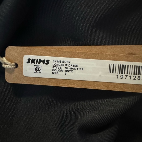 SKIMS BODY LONG SLIP DRESS SL-MAX-4112 ONYX BLACK SZ SMALL - Picture 14 of 15